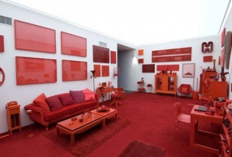Sala em vermelho no Inhotim