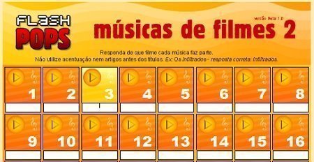 Respostas do Flash Pops Músicas de Filmes