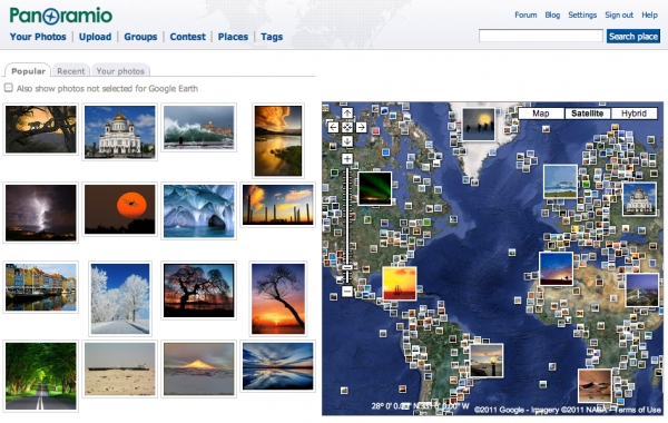 Localização geográfica de fotos com o Panoramio