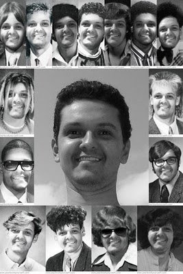 Fotos com cabelos e épocas diferentes