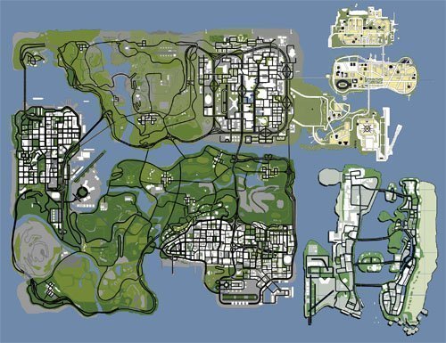 Todas as cidades e áreas de GTA San Andreas