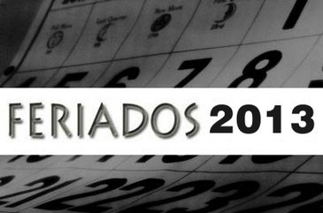 Quais os dias dos feriados em 2013