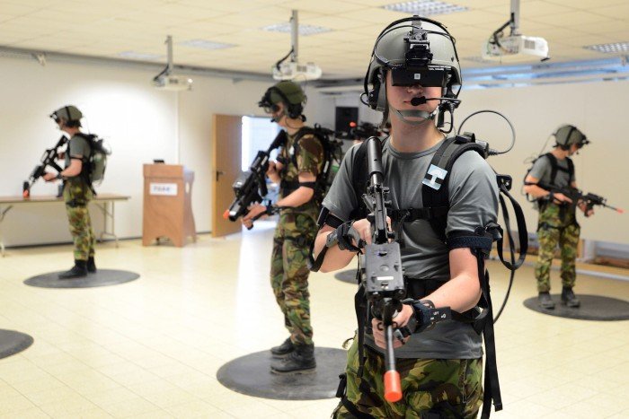 Usando a realidade virtual no exército