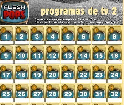 Flashpops de programas de TV