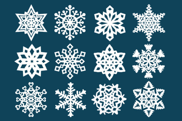 Flocos de neve de papel